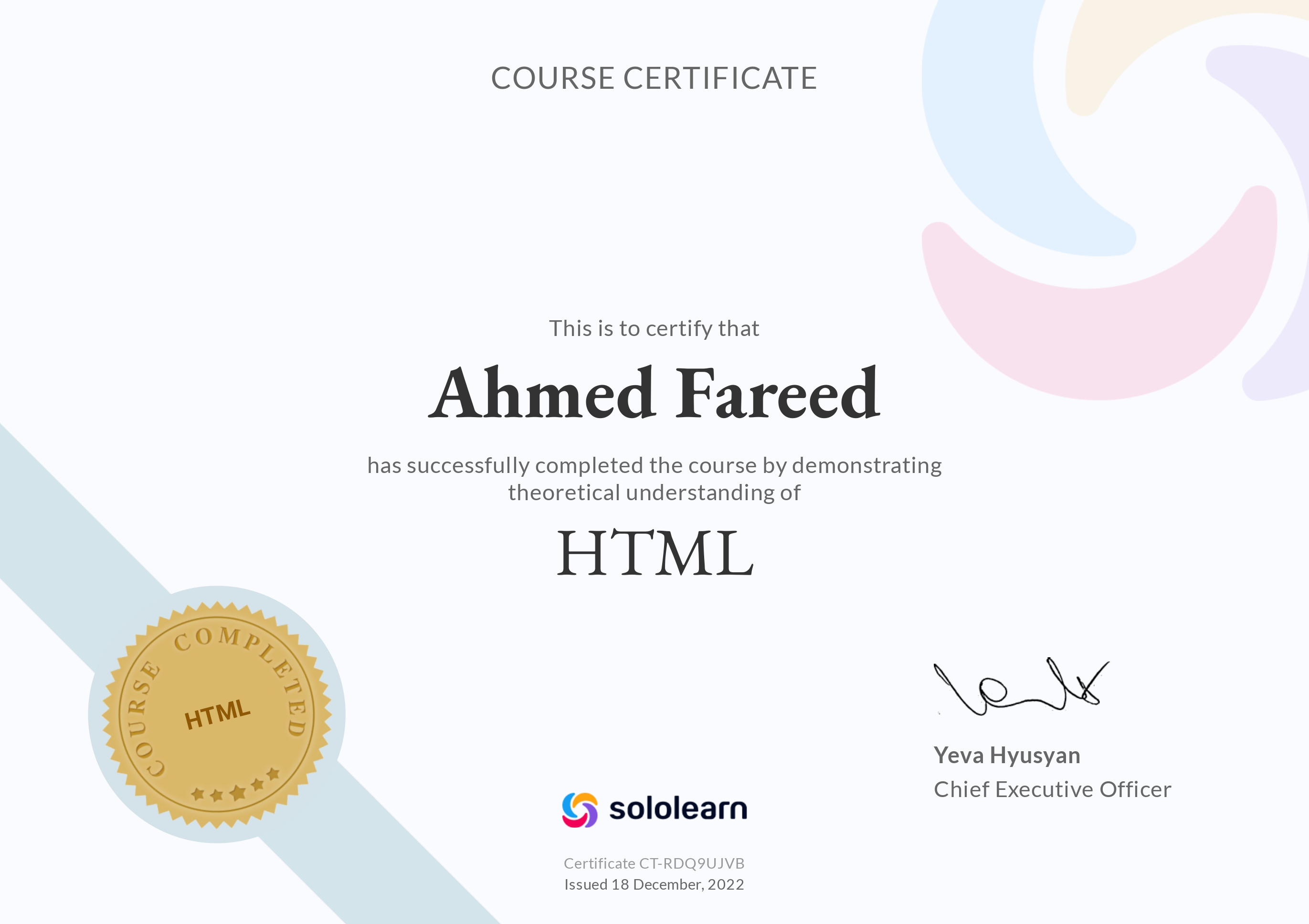 Certificate 2